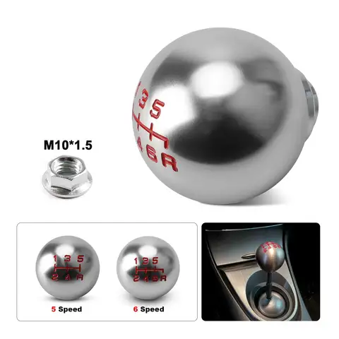 M10*1.5 Shift Lever Knob 2 Color 5/6 Speed Gear Shift Knob Matte Ball Shape For Honda Civic FD2 FN2 EP3 TYPE R DC2 DC5 Fit City