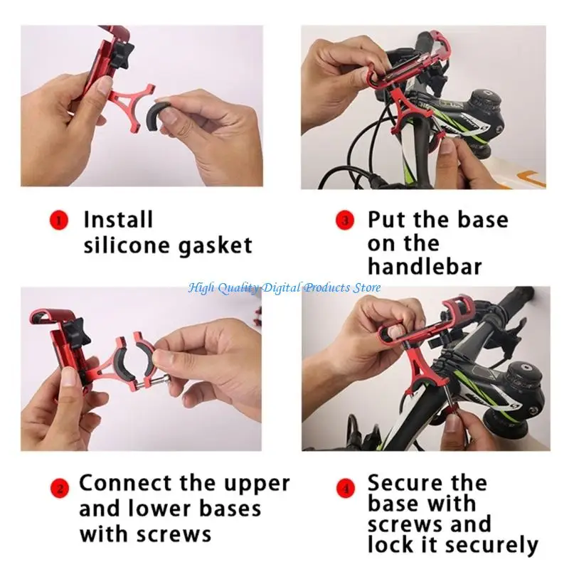 U2JE Adjustable Rotating Bike Phone Holder High Strength Aluminum Construction Not Slip Grip for 3.5 to 6.5 Inch Devices
U2JE Adjustable Rotating Bike Phone Holder High Strength Aluminum Construction Not Slip Grip for 3.5 to 6.5 Inch Devices