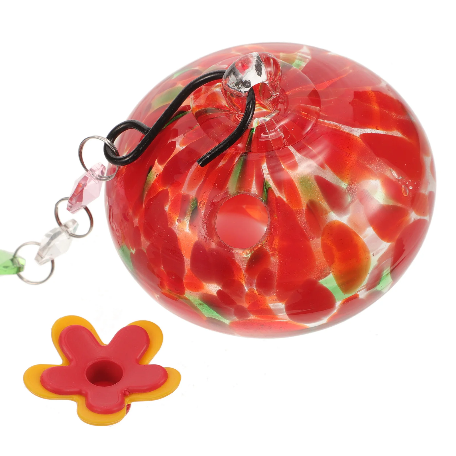 Hummingbird Feeder Wind Chime Hanging Type Glass Ball Design Outdoor Bird Feeding Tool for Garden Patio Small Hummingbird
Hummingbird Feeder Wind Chime Hanging Type Glass Ball Design Outdoor Bird Feeding Tool for Garden Patio Small Hummingbird