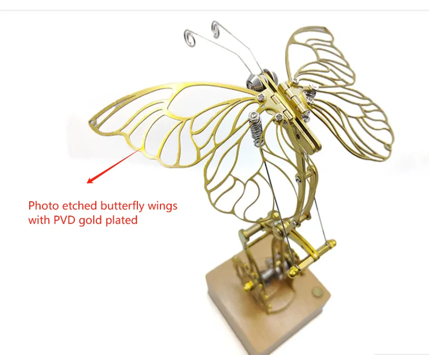 Mechanical 3D DIY dynamic butterfly metal model assembly kit
Mechanical 3D DIY dynamic butterfly metal model assembly kit