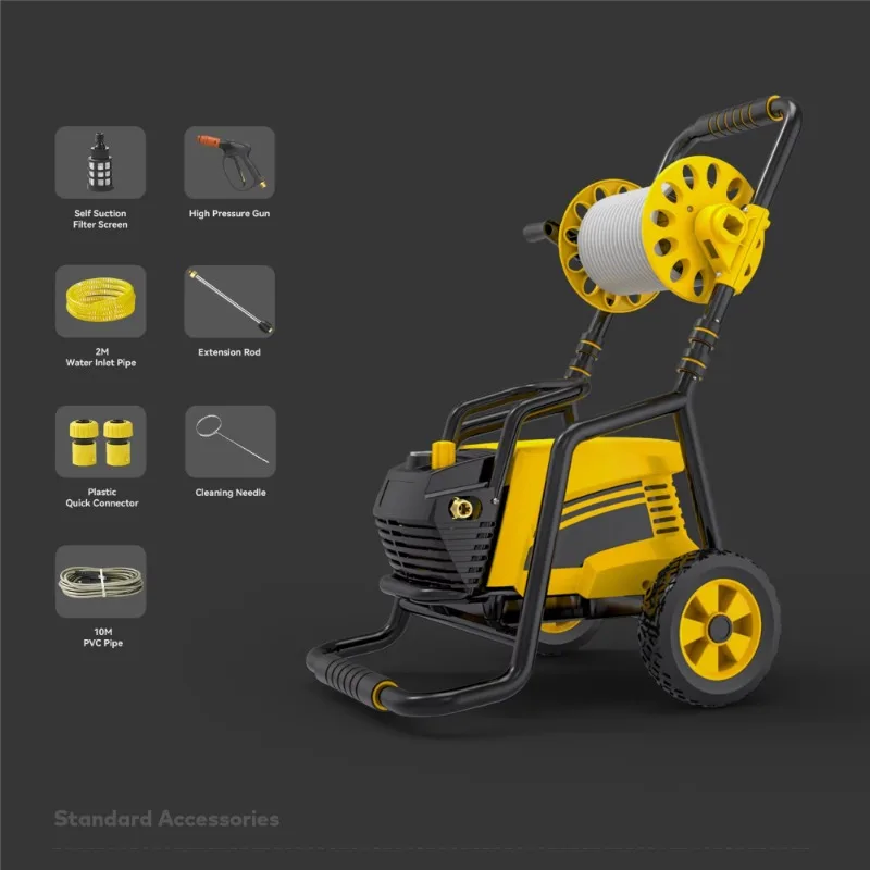 Commercial wall mounted 120bar electric pressure cleaning machine with handcart and hose reel
Commercial wall mounted 120bar electric pressure cleaning machine with handcart and hose reel