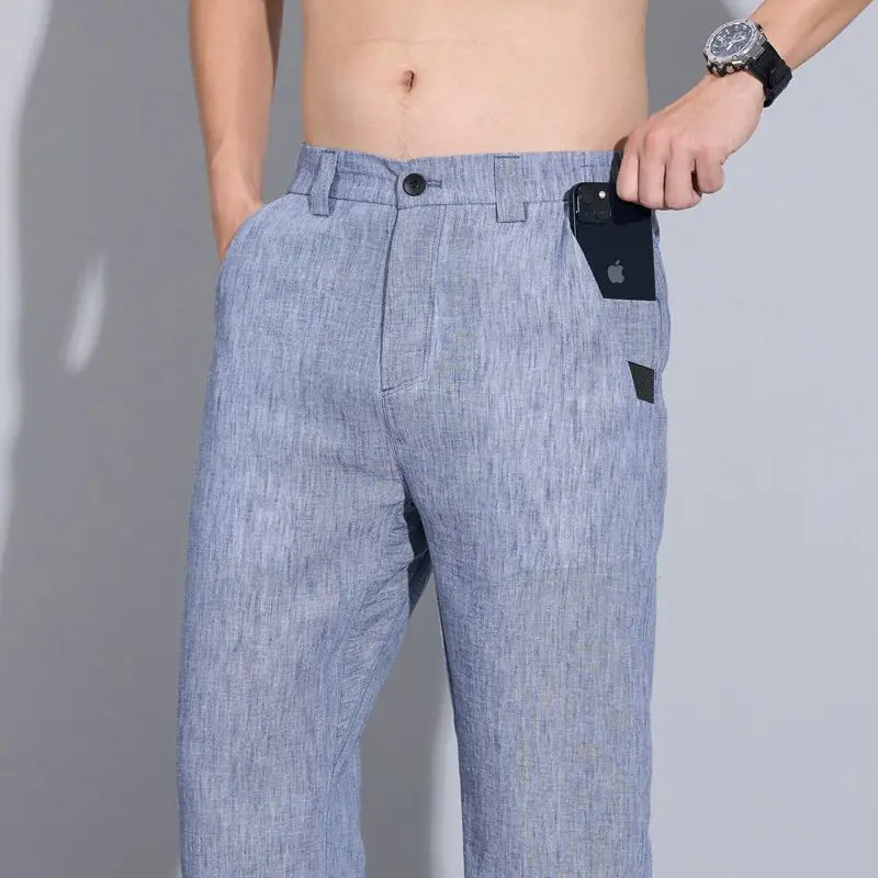 3-color Men's Spring Summer Casual Pants Fashion Cotton Linen Straight Korean Trousers Brand Clothing Stretch Luxury Male Pants
3-color Men's Spring Summer Casual Pants Fashion Cotton Linen Straight Korean Trousers Brand Clothing Stretch Luxury Male Pants