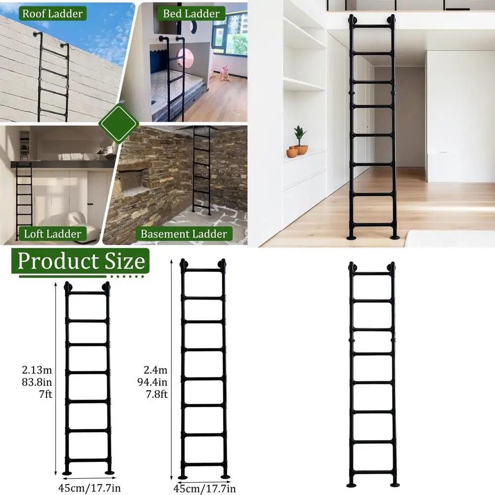 7-Foot Metal Step Ladder for Basement Egress, Indoor/Outdoor Use, 350 lbs Capacity, Fire Escape Ladder, Suitable for Lofts and A
7-Foot Metal Step Ladder for Basement Egress, Indoor/Outdoor Use, 350 lbs Capacity, Fire Escape Ladder, Suitable for Lofts and A