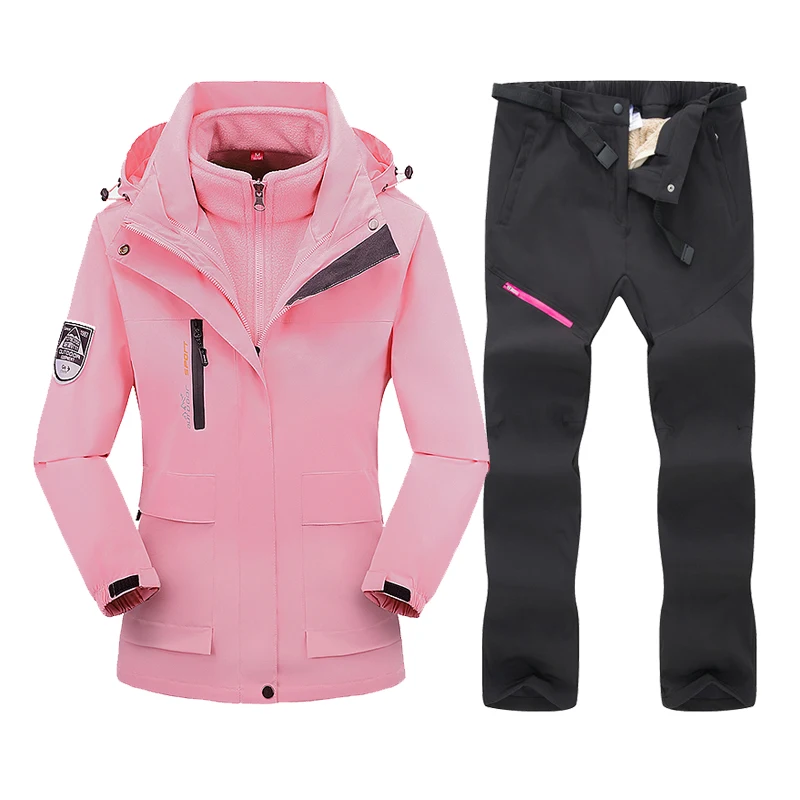 Ski Suit Women's Winter Fleece Ski Jacket And Pants Warm Waterproof Snowboard Jacket Female Outdoor Hiking Camping Snow Costumes
Ski Suit Women's Winter Fleece Ski Jacket And Pants Warm Waterproof Snowboard Jacket Female Outdoor Hiking Camping Snow Costumes