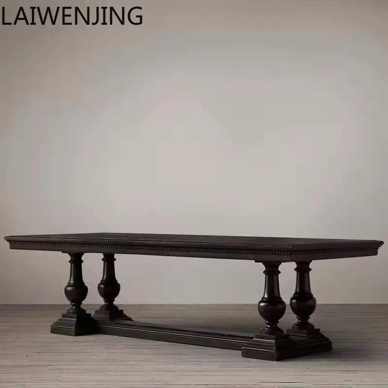 SGF household old solid wood dining table and chair combination European dining table French rectangle
SGF household old solid wood dining table and chair combination European dining table French rectangle