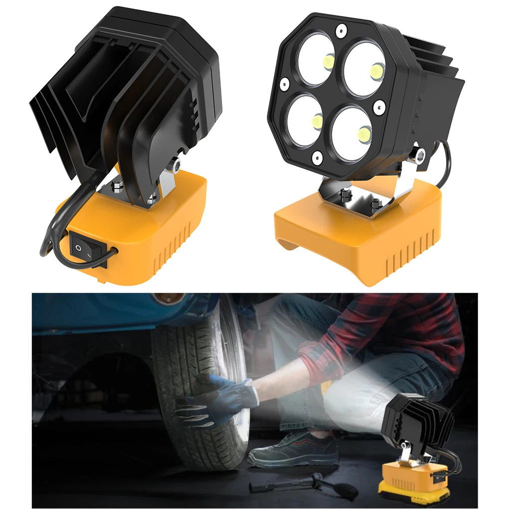 Cordless LED Work Light For Dewalt 20V Battery 40W 6000LM Flashlight For DCB205 Power Tool Accessory In Stock Wholesale
Cordless LED Work Light For Dewalt 20V Battery 40W 6000LM Flashlight For DCB205 Power Tool Accessory In Stock Wholesale