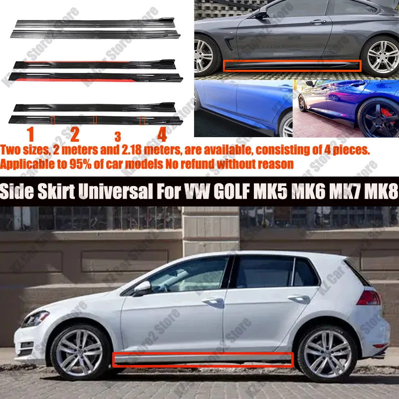 Universal Car Side FOR VW GOLF MK5 MK6 MK7 MK8 2M Car Side Skirt Extension Plate Lip Separator Bumper 2.18M Racing Side Spoiler
Universal Car Side FOR VW GOLF MK5 MK6 MK7 MK8 2M Car Side Skirt Extension Plate Lip Separator Bumper 2.18M Racing Side Spoiler