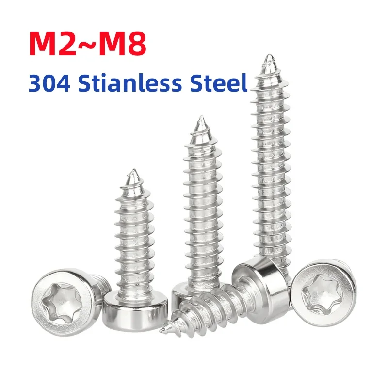 M2 M2.3 M2.6 M3 M4 M5 M6 M8 304 Stianless Steel Thin Round Head Torx Six-Lobe Cup Head Self-Tapping Wood Screws
M2 M2.3 M2.6 M3 M4 M5 M6 M8 304 Stianless Steel Thin Round Head Torx Six-Lobe Cup Head Self-Tapping Wood Screws