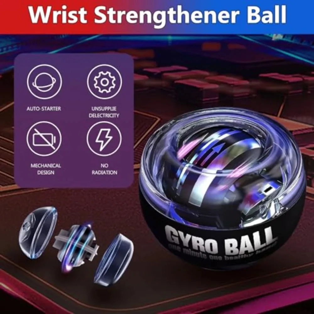 Power Gyro Ball Тренажер для запястий Самозапускающийся усилитель предплечья Кондиционер мышц Фитнес и здоровье запястья Гироскопический мяч
Power Gyro Ball Тренажер для запястий Самозапускающийся усилитель предплечья Кондиционер мышц Фитнес и здоровье запястья Гироскопический мяч