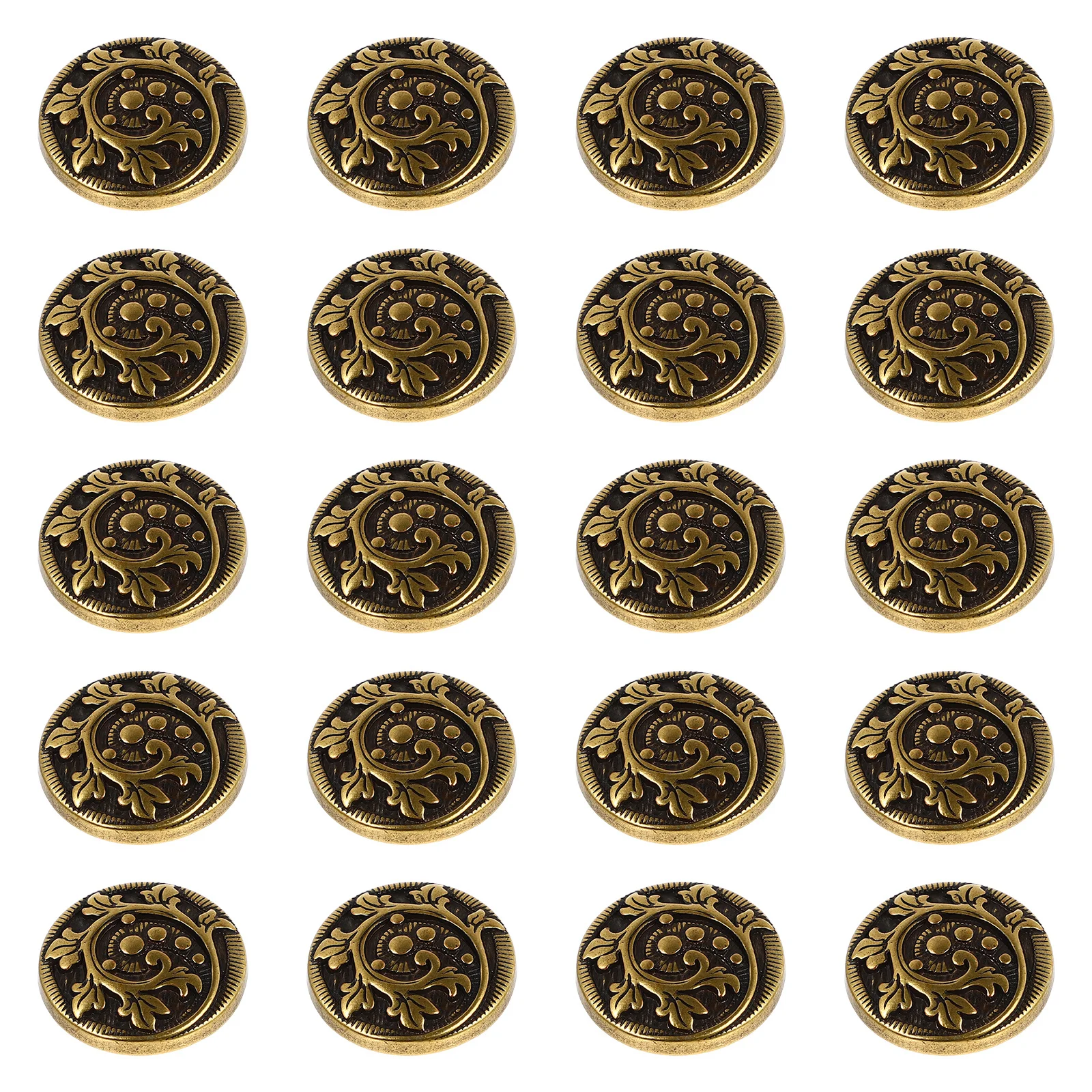 20Pcs Coat Buttons Vintage Sewing Buttons Premium Alloy Round Shaped Button Set for DIY Clothing Fasteners Decor
20Pcs Coat Buttons Vintage Sewing Buttons Premium Alloy Round Shaped Button Set for DIY Clothing Fasteners Decor