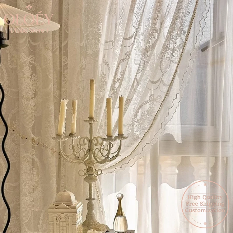 French Romantic Retro Curtains for Palace Villa Heavy Jacquard Relief Lace Classical Style Light Blocking High End Luxury Drapes
French Romantic Retro Curtains for Palace Villa Heavy Jacquard Relief Lace Classical Style Light Blocking High End Luxury Drapes