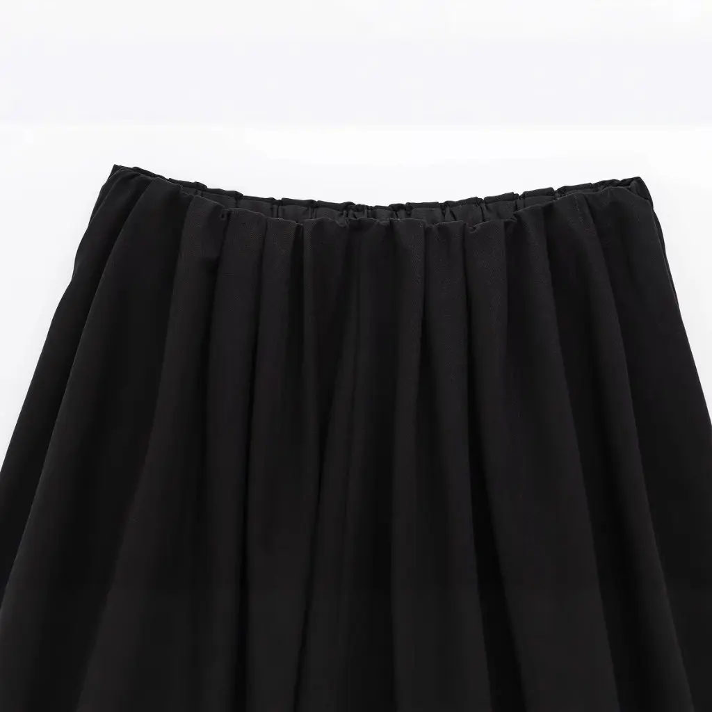 Women's Vintage Black Mini Skirt Fashion Trendy Pleated Design Simple All-match Lantern Skirt
Women's Vintage Black Mini Skirt Fashion Trendy Pleated Design Simple All-match Lantern Skirt