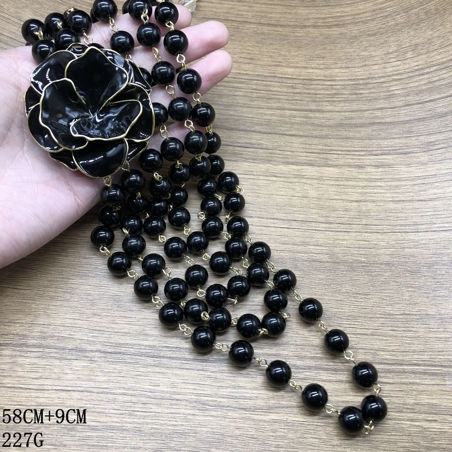 Vintage white enamel brooch glass beaded multi-layer camellia flower necklace sweater dress chain for women
Vintage white enamel brooch glass beaded multi-layer camellia flower necklace sweater dress chain for women
