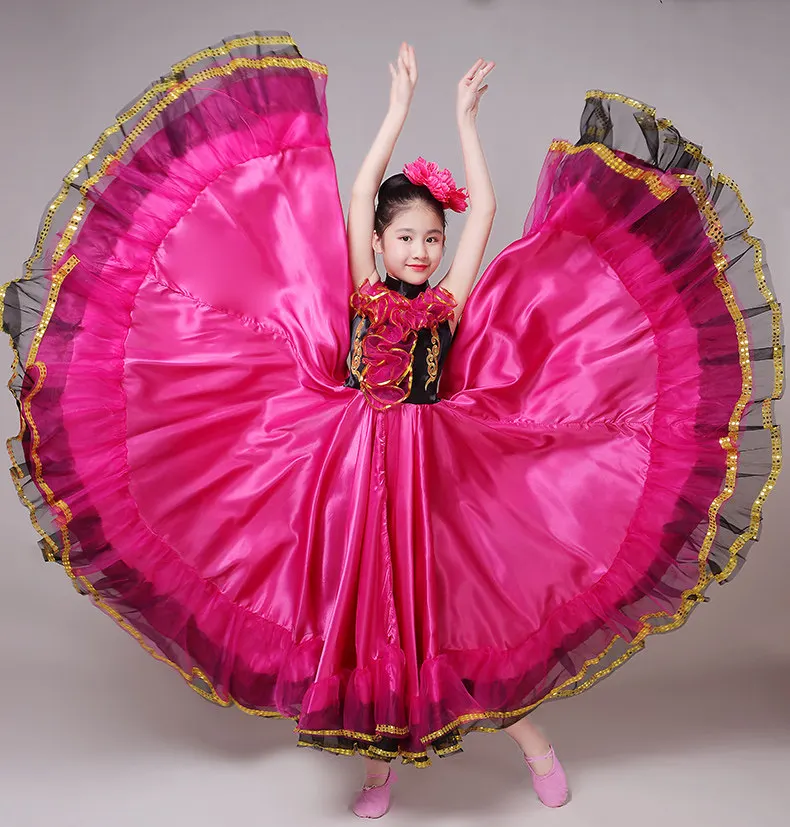 Children's stage performance outfit Spanish bullfighting dance skirt for the opening dance girl's performance costume New model
Children's stage performance outfit Spanish bullfighting dance skirt for the opening dance girl's performance costume New model