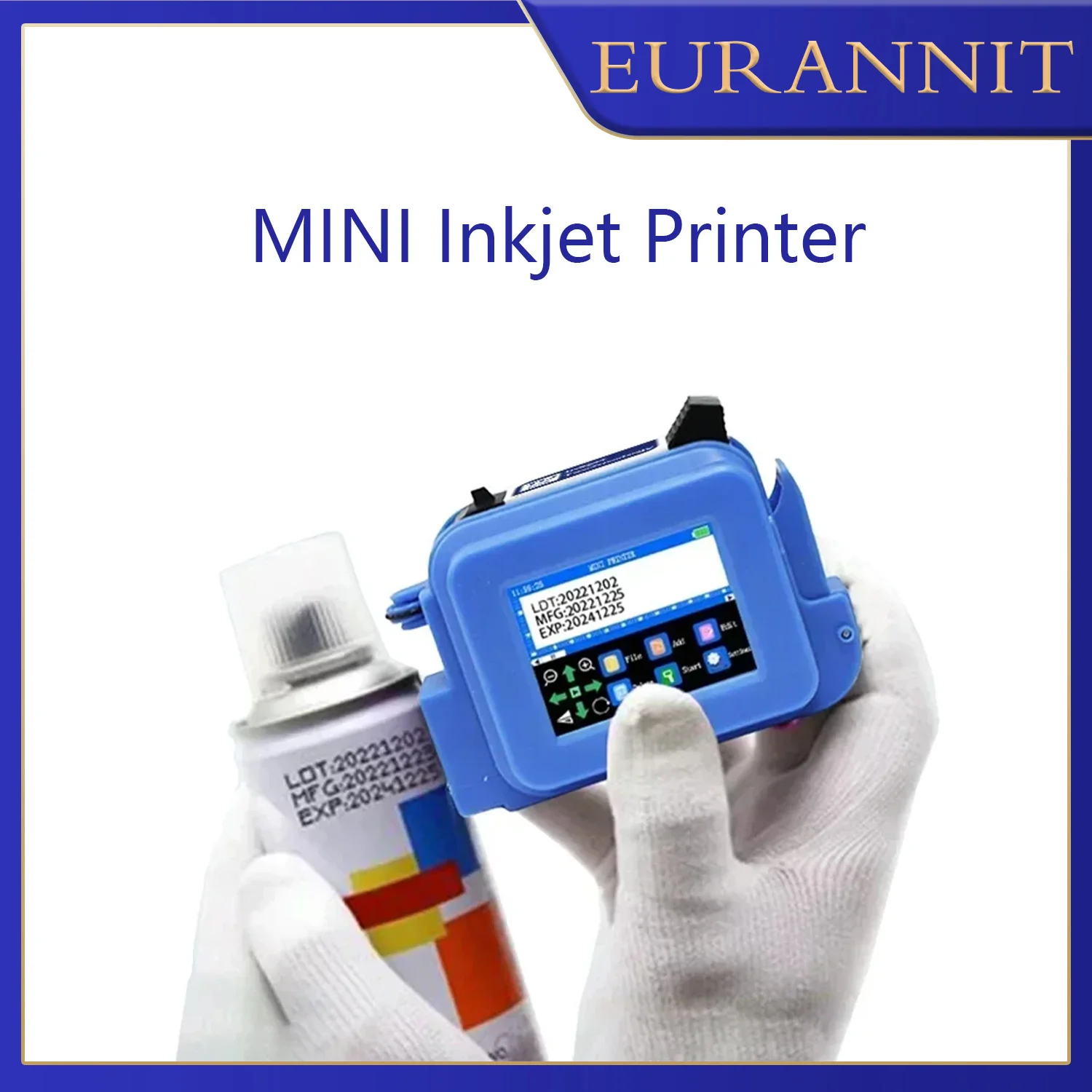 EURANNIT XMINI 0.5" Handheld Mini Inkjet Printer Portable Mini Printer QR Barcode Counter Text Symbol Image Date Coding Machine
EURANNIT XMINI 0.5" Handheld Mini Inkjet Printer Portable Mini Printer QR Barcode Counter Text Symbol Image Date Coding Machine