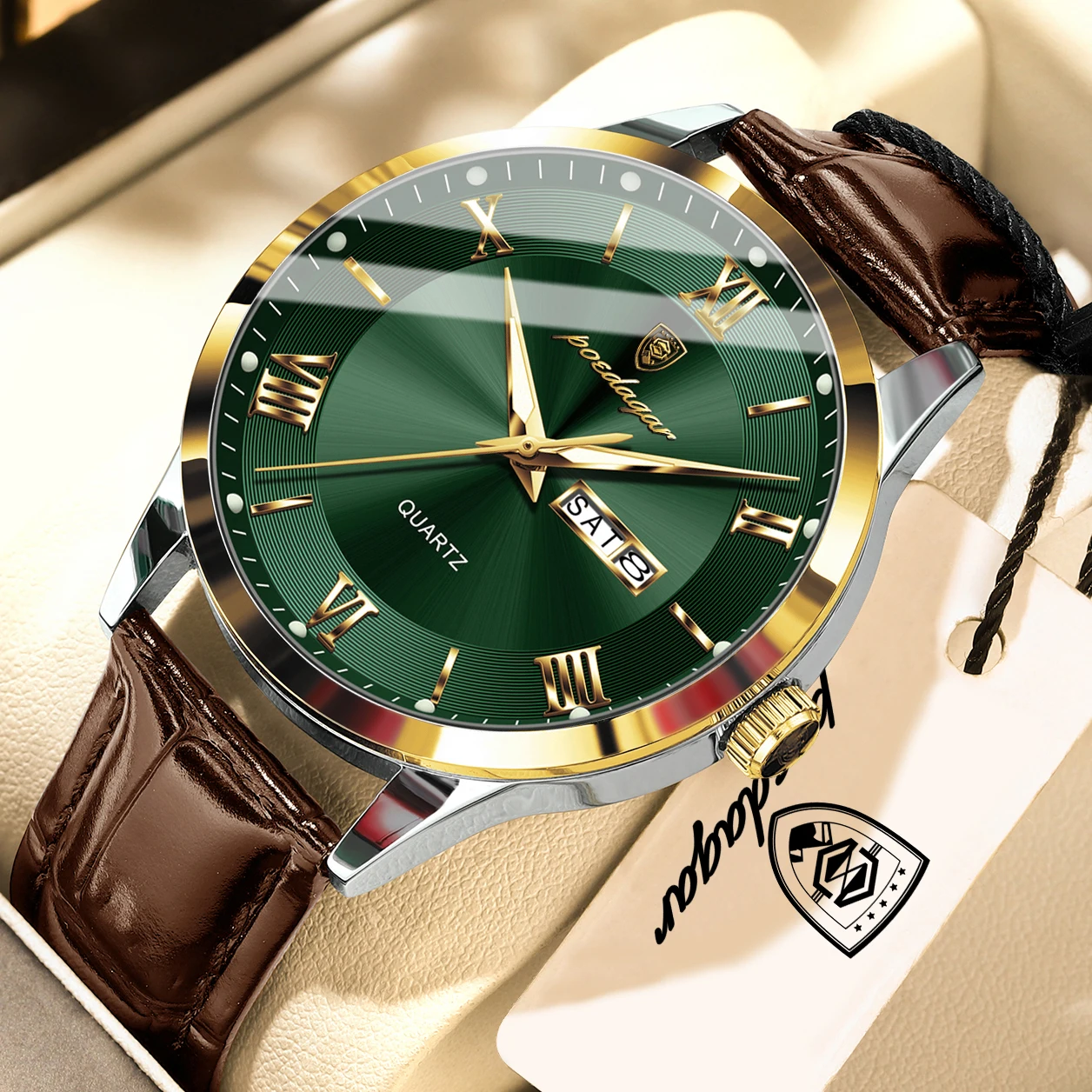 POEDAGAR Business New Man Clock Leather Date Week Quartz Fashion Men Watch Waterproof Luminous Simple Men's Watches Reloj Hombre
POEDAGAR Business New Man Clock Leather Date Week Quartz Fashion Men Watch Waterproof Luminous Simple Men's Watches Reloj Hombre