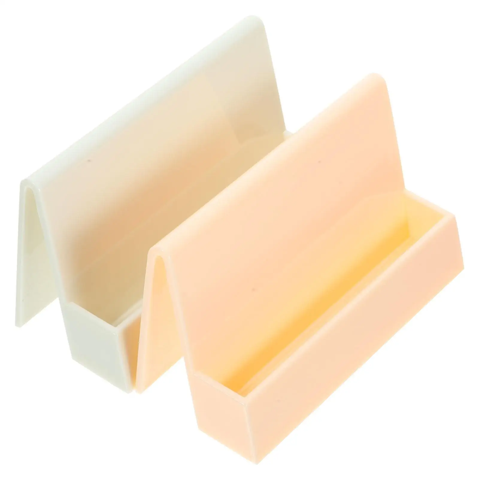 2 Pcs Business Card Holder Name Cards Stand PP Material Desktop Office Storage Case Orange Beige Colors
2 Pcs Business Card Holder Name Cards Stand PP Material Desktop Office Storage Case Orange Beige Colors