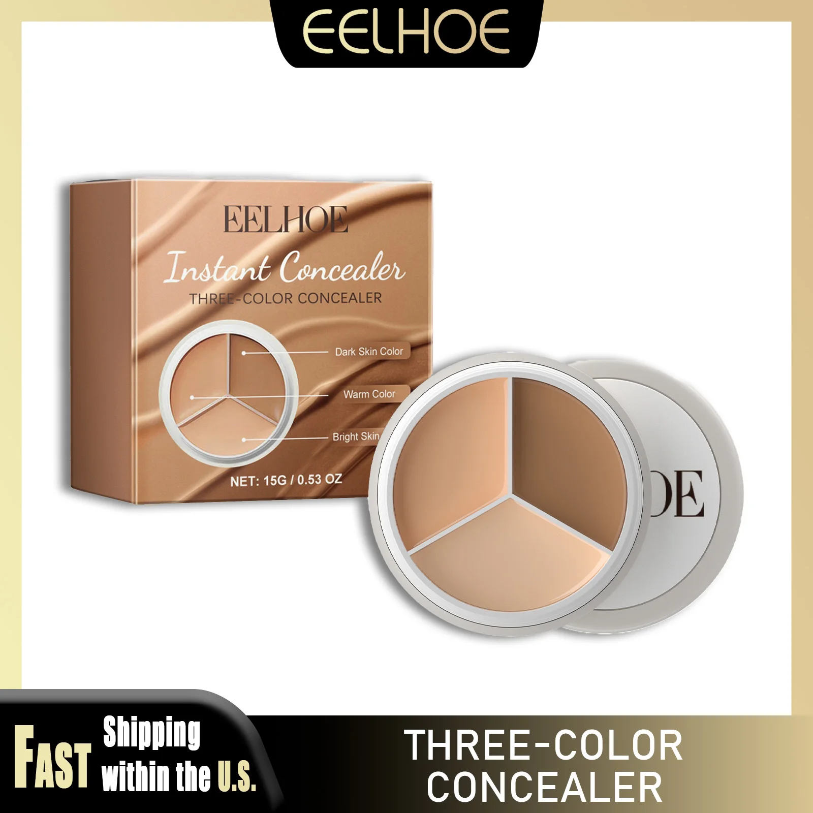 EELHOE 3-Color Concealer Palette Cream Spot Acne Mark Full Coverage Moisturizer Long Lasting Waterproof Concealer Natural Makeup
EELHOE 3-Color Concealer Palette Cream Spot Acne Mark Full Coverage Moisturizer Long Lasting Waterproof Concealer Natural Makeup