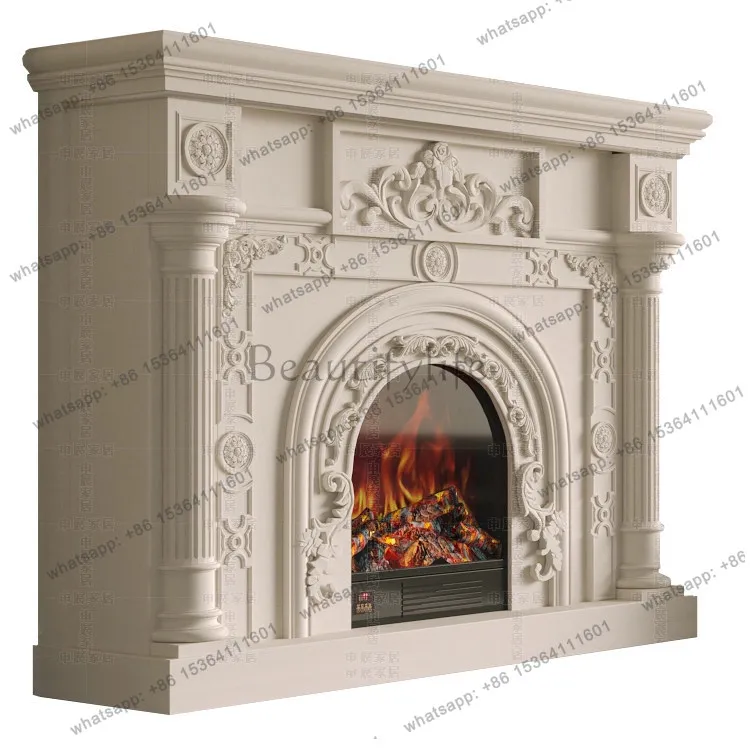 High-end custom all-solid wood oak European-style carved fireplace cabinet, wabi-sandy wind entrance cabinet
High-end custom all-solid wood oak European-style carved fireplace cabinet, wabi-sandy wind entrance cabinet
