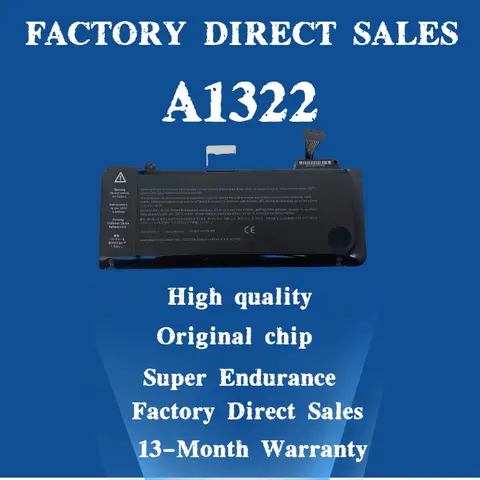 A1322 A1278  Laptop Battery For MacBook Pro (2009-2012)  Laptop Battery MD314 MB991/A MC375  MD101 MC724  10.95V 65.5Wh