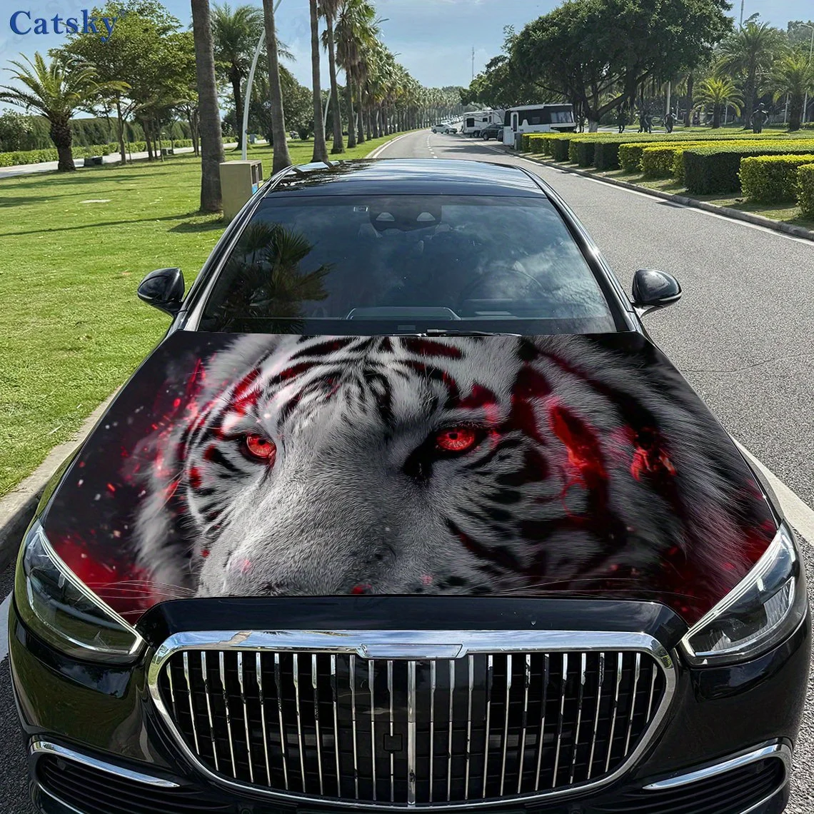 Car Hood Film, Stickers Red Eyes Tiger Pattern - Car Vinyl Wraps, Exterior Accessories Suitable For Most Cars; Bubble-free Desig
Car Hood Film, Stickers Red Eyes Tiger Pattern - Car Vinyl Wraps, Exterior Accessories Suitable For Most Cars; Bubble-free Desig