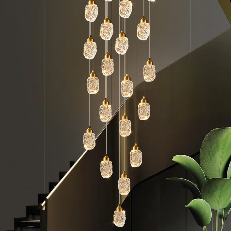 Designer Kitchen Villa Ceiling Chandelier Home Decor Lamps Modern LED Crystal Chandelier Luxury Stairs Living Room Pendant Light
Designer Kitchen Villa Ceiling Chandelier Home Decor Lamps Modern LED Crystal Chandelier Luxury Stairs Living Room Pendant Light