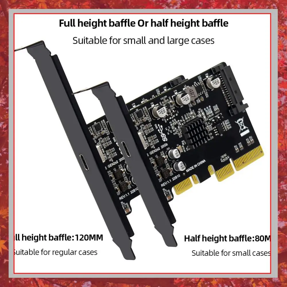 PCI Express X4 X8 X16 Adapter 20Gbps PCI Express Expansion Card To USB3.2 Gen2 for Windows/Linux
PCI Express X4 X8 X16 Adapter 20Gbps PCI Express Expansion Card To USB3.2 Gen2 for Windows/Linux
