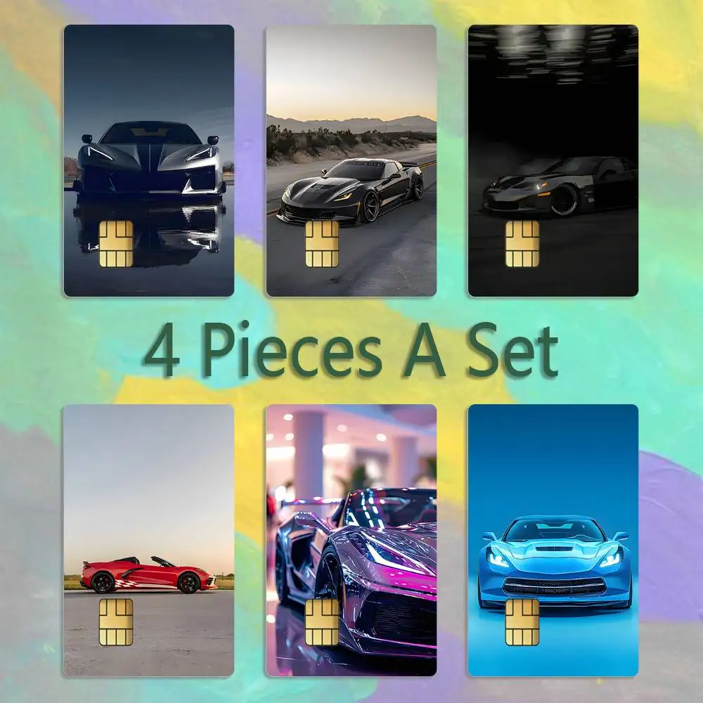 Fashion Cars C-CorvetteS C8 C6 Credit Card 4PCS Anti-scratch Waterproof Stickers for Bank Debit Decorative Protection
Fashion Cars C-CorvetteS C8 C6 Credit Card 4PCS Anti-scratch Waterproof Stickers for Bank Debit Decorative Protection