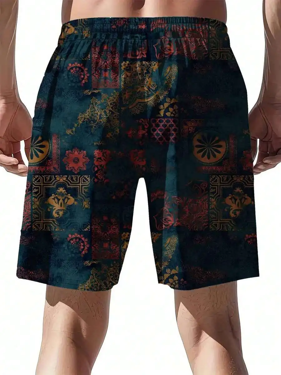 Mens Tropical Print Swim Trunks With Drawstring Waist For Beach Outdoor Leisure Sports
Mens Tropical Print Swim Trunks With Drawstring Waist For Beach Outdoor Leisure Sports