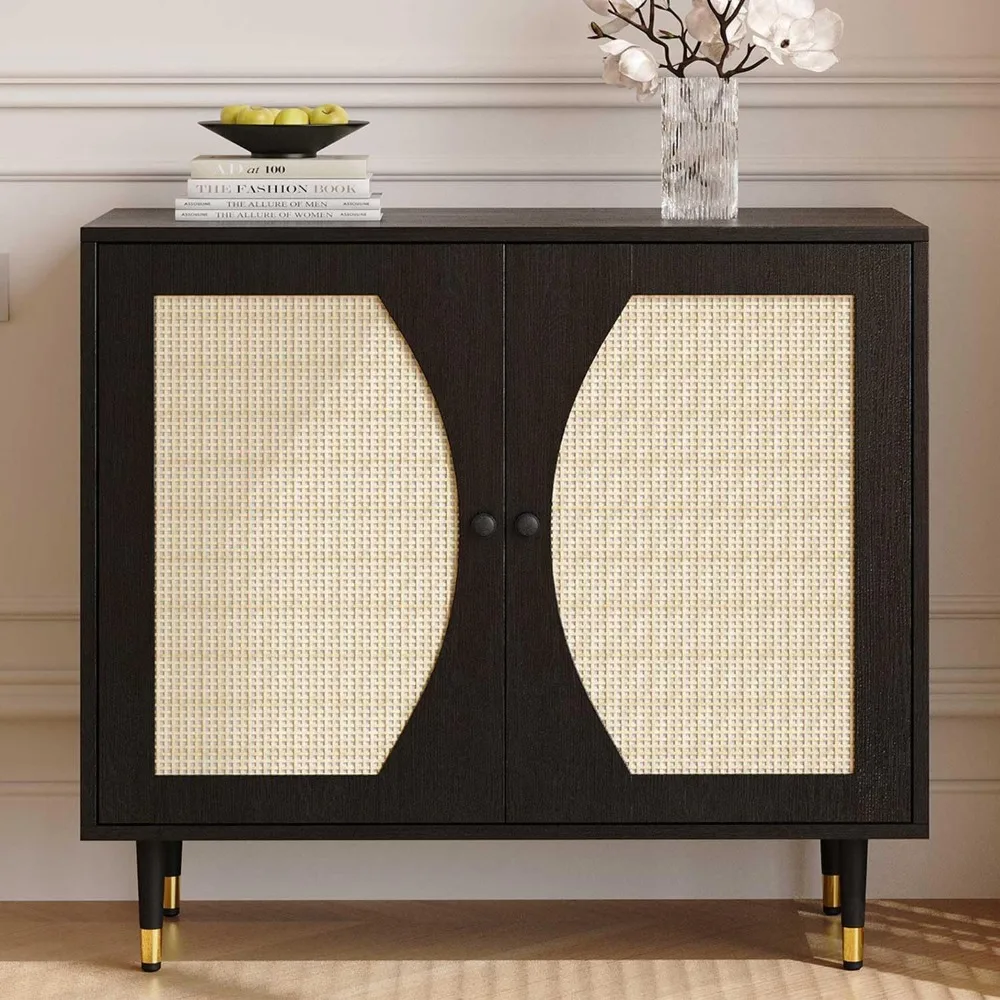 Шкаф-буфет из ротанга с местом для хранения вещей, черный сервант с дверцами из ротанга, стол-буфет с местом для хранения вещей, черный
Шкаф-буфет из ротанга с местом для хранения вещей, черный сервант с дверцами из ротанга, стол-буфет с местом для хранения вещей, черный