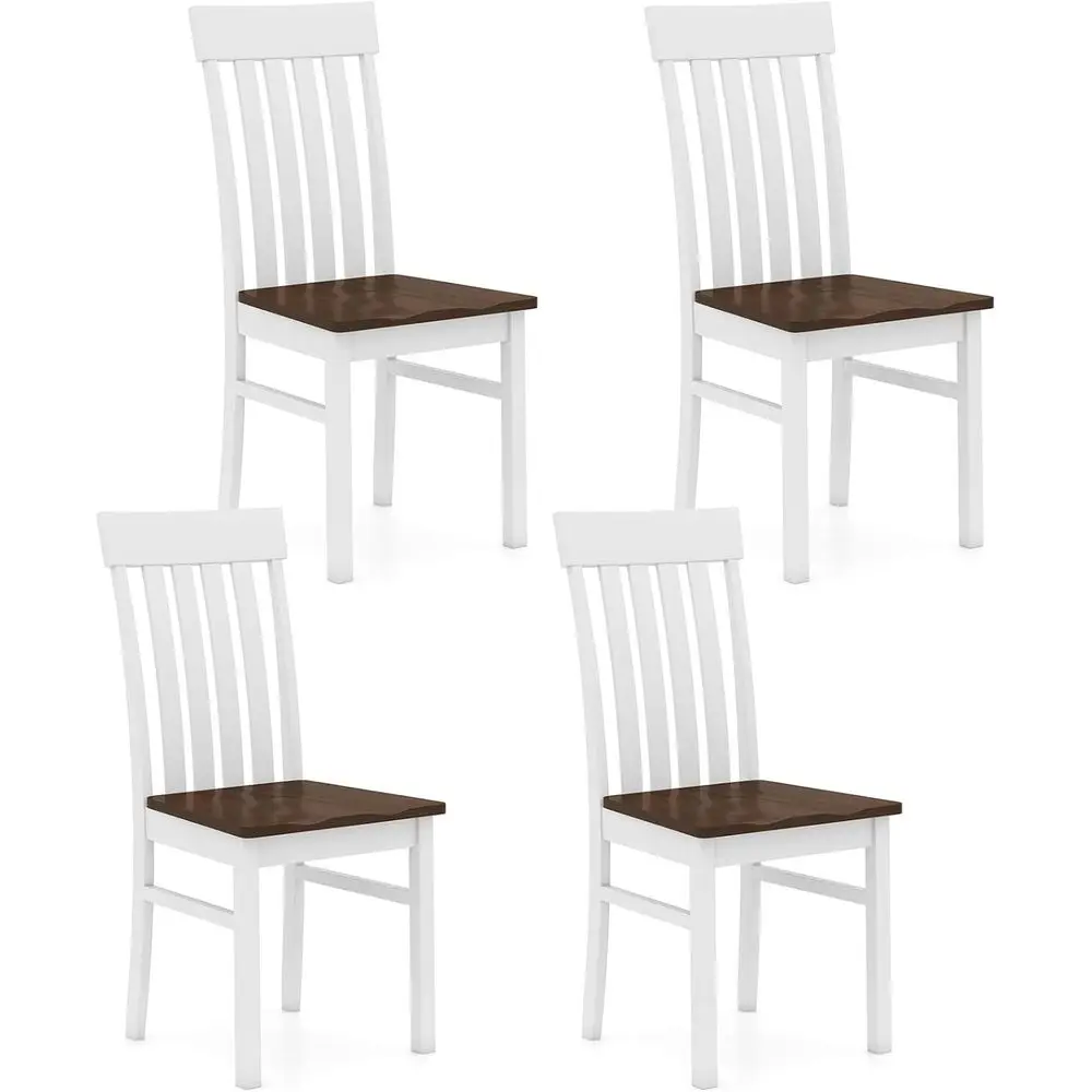 Set of 4 Wooden Dining Chairs with Hollowed Backrests and Rubber Wood Seats, Rustic Style for Home, Kitchen, or Restaurant
Set of 4 Wooden Dining Chairs with Hollowed Backrests and Rubber Wood Seats, Rustic Style for Home, Kitchen, or Restaurant