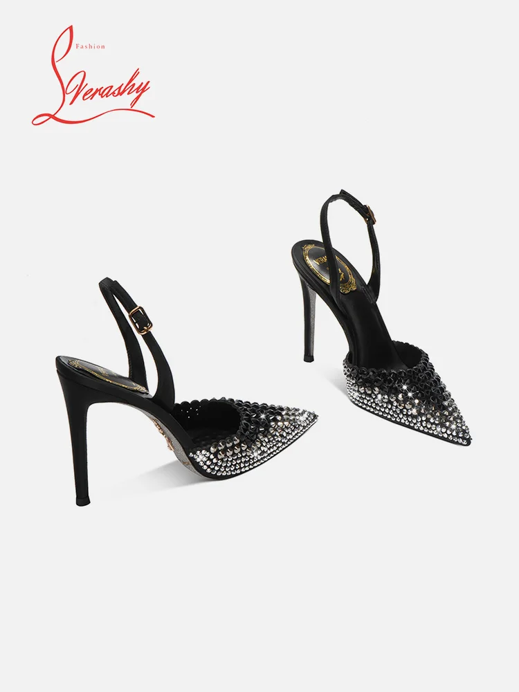 High heeled women's 2025 new summer black temperament socialite one button buckle with thin heel rhinestone pointed toe sandals
High heeled women's 2025 new summer black temperament socialite one button buckle with thin heel rhinestone pointed toe sandals