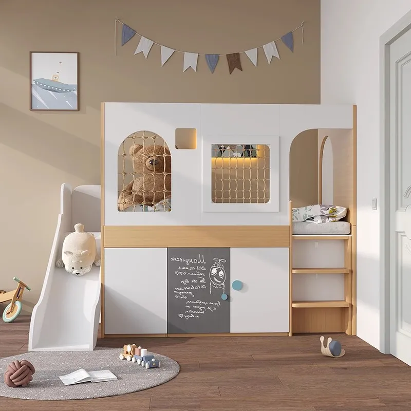 Multifunctional children's half-height bed Tree house children's bed Wardrobe integrated bed and table
Multifunctional children's half-height bed Tree house children's bed Wardrobe integrated bed and table