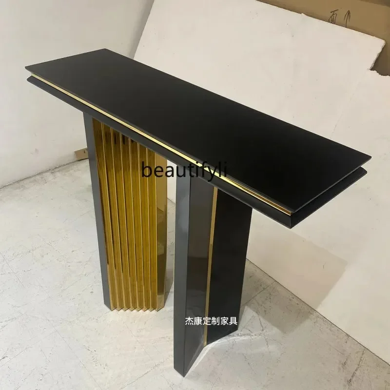 Nordic entrance cabinet, black entrance, stainless steel light luxury, sofa partition bar table8578
Nordic entrance cabinet, black entrance, stainless steel light luxury, sofa partition bar table8578