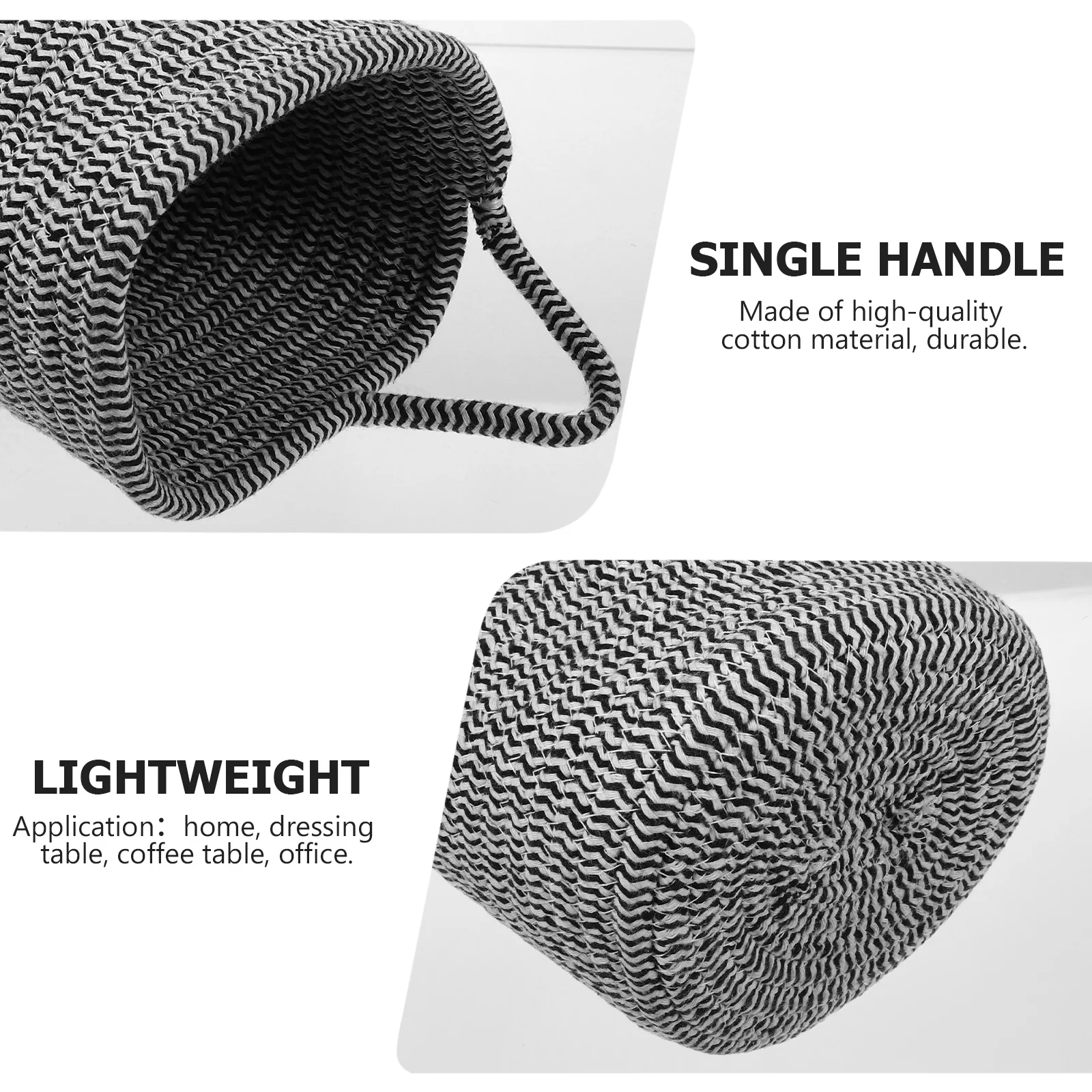 1Pcs Woven Cotton Storage Basket Portable Desktop Organizer Table Decoration Sundries Storage Box Woven Basket
1Pcs Woven Cotton Storage Basket Portable Desktop Organizer Table Decoration Sundries Storage Box Woven Basket