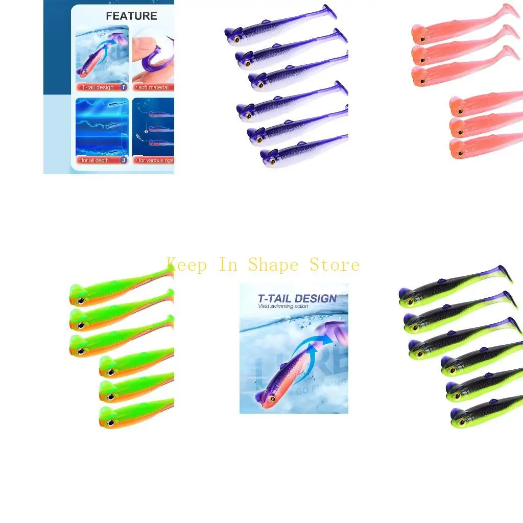 U1JC 6 шт. 6 см 1,3 г приманки для плавания для пресной воды и соленой воды T-хвостовые приманки для рыбалки
U1JC 6 шт. 6 см 1,3 г приманки для плавания для пресной воды и соленой воды T-хвостовые приманки для рыбалки