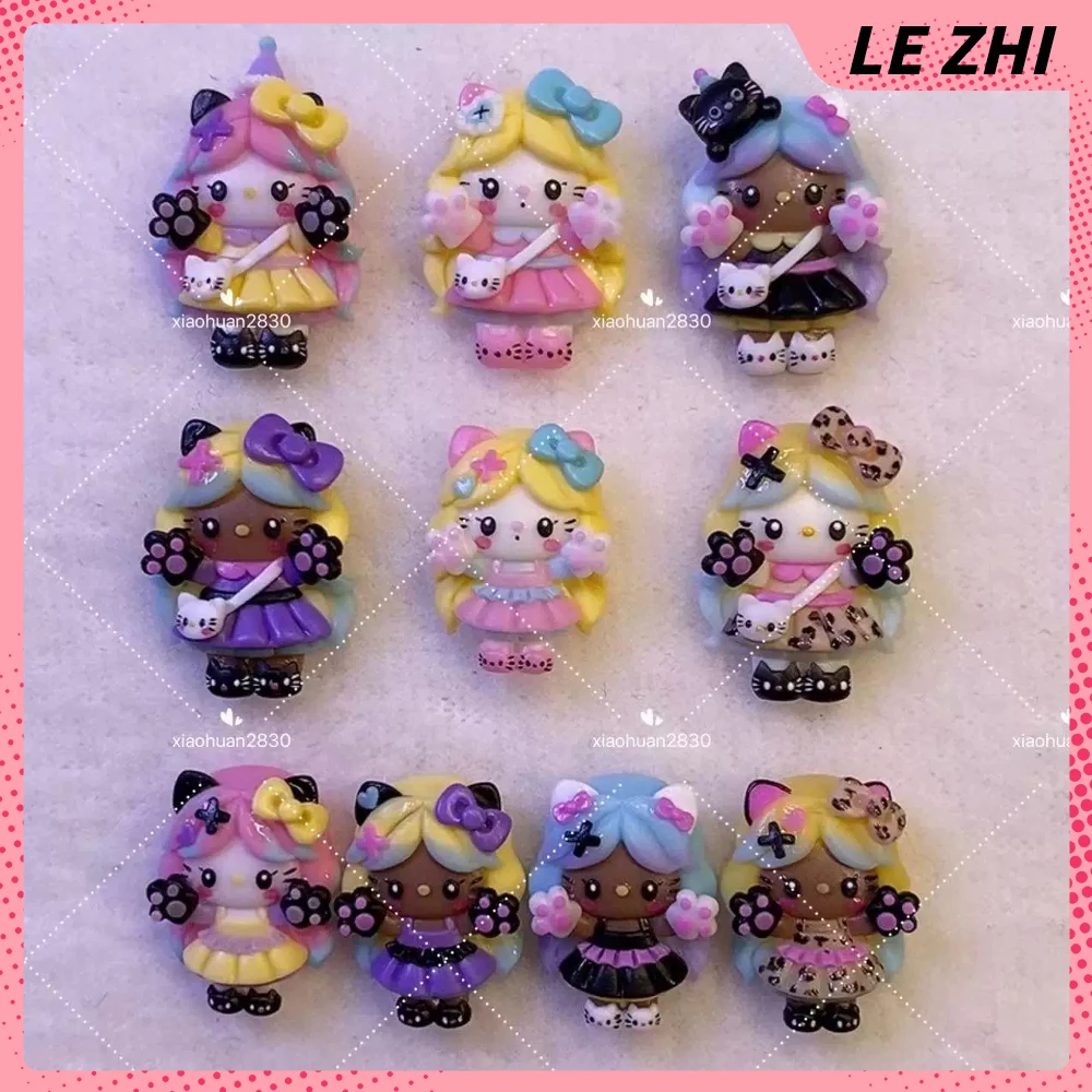 Cartoon Anime Black Skin Hello Kitty Costume Change Nail Mold Accessories Colorful Bowknot Cat Paws Leopard Print Nail Supplies
Cartoon Anime Black Skin Hello Kitty Costume Change Nail Mold Accessories Colorful Bowknot Cat Paws Leopard Print Nail Supplies