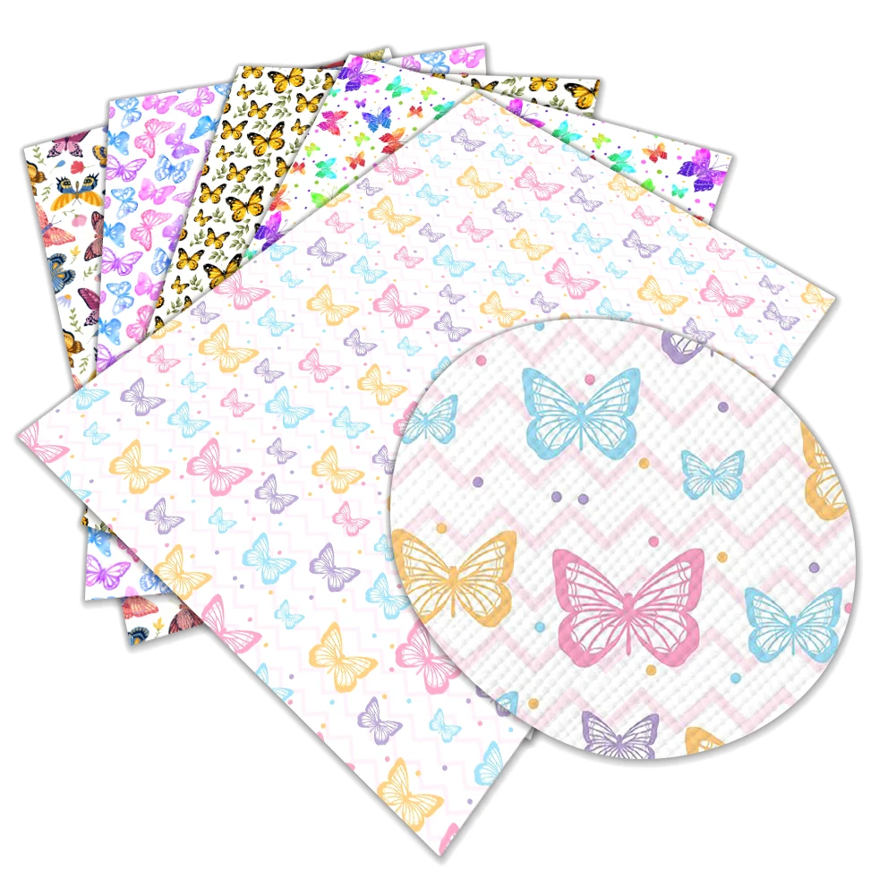 Spring Butterfly Colorful Cute Print Pattern Faux Leather Vinly Cross Grain for DIY Jewelry Earring Craft Making 30*22cm
Spring Butterfly Colorful Cute Print Pattern Faux Leather Vinly Cross Grain for DIY Jewelry Earring Craft Making 30*22cm