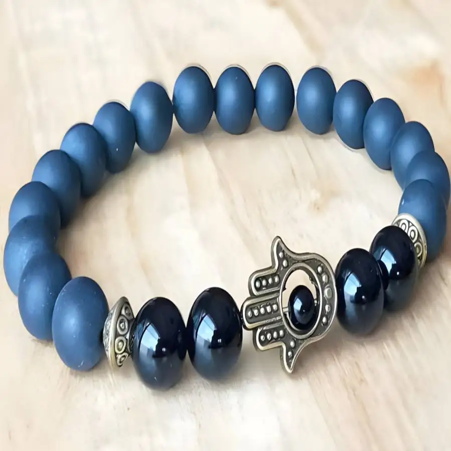 8mm Frosted Lapis Black Onyx Gemstone mala Bracelet 7.5inch Yoga Japa Women Nirvana Chaplet Tibetan Sacred tassel Spiritual Zen
8mm Frosted Lapis Black Onyx Gemstone mala Bracelet 7.5inch Yoga Japa Women Nirvana Chaplet Tibetan Sacred tassel Spiritual Zen