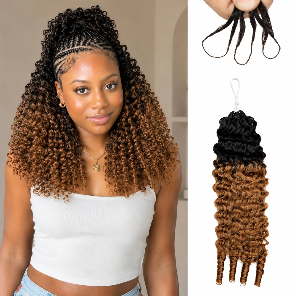 Burmese Curly Crochet Human Hair TB30 Miracle Knots Feather Crochet Invisible Crochet Braids Raw Virgin Human Hair Pre Separated Knotless Soft Boho Natural Curl Extensions
Burmese Curly Crochet Human Hair TB30 Miracle Knots Feather Crochet Invisible Crochet Braids Raw Virgin Human Hair Pre Separated Knotless Soft Boho Natural Curl Extensions