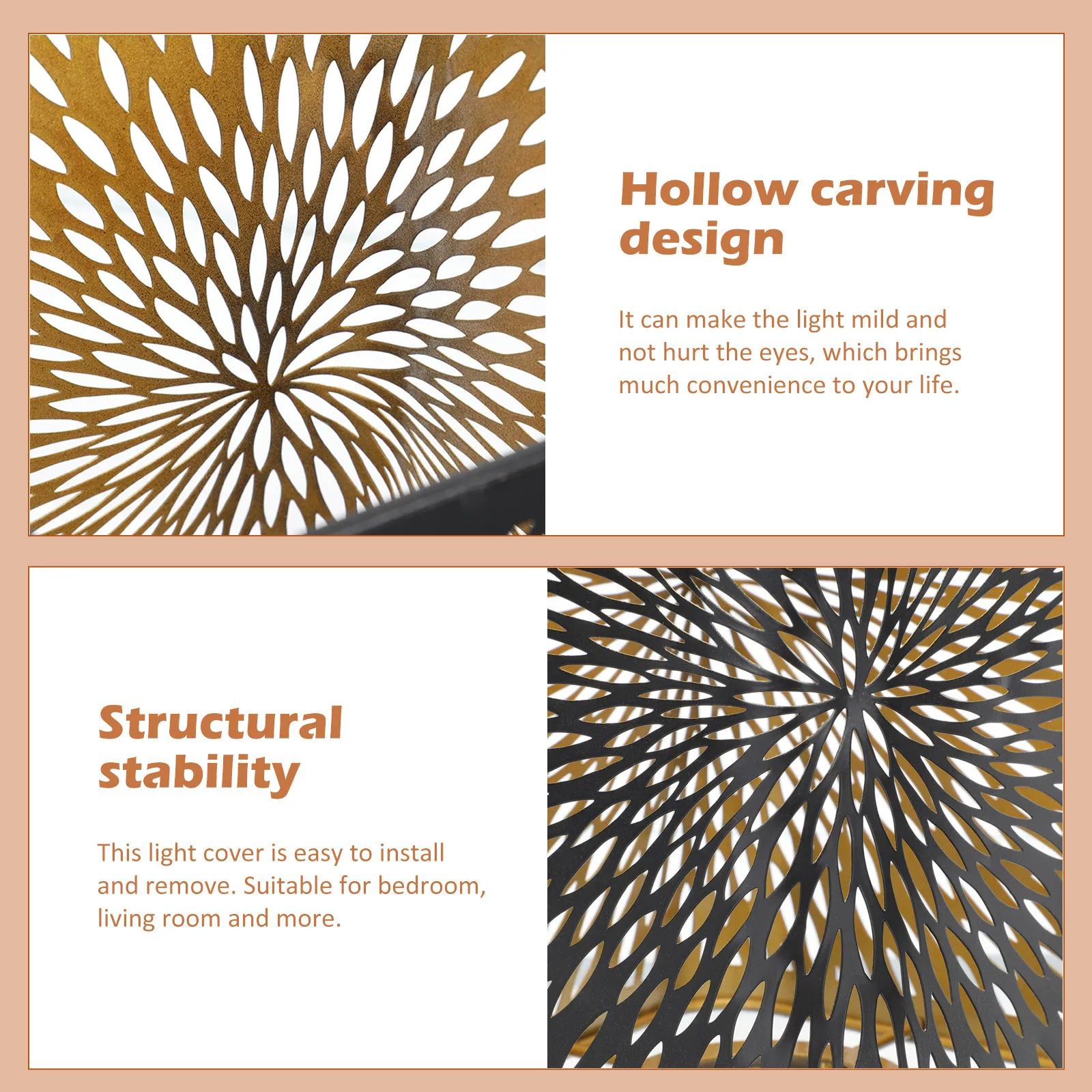 Sturdy Iron Lampshade Hollow Carved Design Dust Insect Protection Easy Install Decorative For Bedroom Living Room Tabletop Lamp
Sturdy Iron Lampshade Hollow Carved Design Dust Insect Protection Easy Install Decorative For Bedroom Living Room Tabletop Lamp