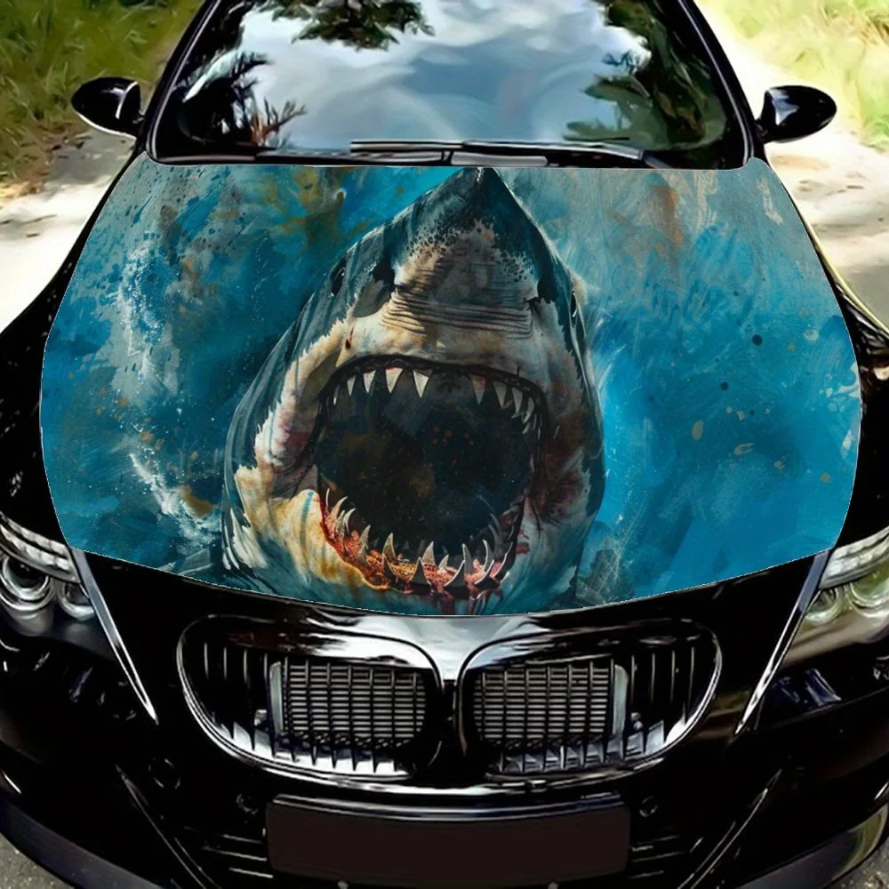 Sea Shark Opened Mouth Revealing Sharp Teeth Car Hood Wrap Color Vinyl Sticker Truck Graphic Bonnet Auto Accessories Decor Decal
Sea Shark Opened Mouth Revealing Sharp Teeth Car Hood Wrap Color Vinyl Sticker Truck Graphic Bonnet Auto Accessories Decor Decal