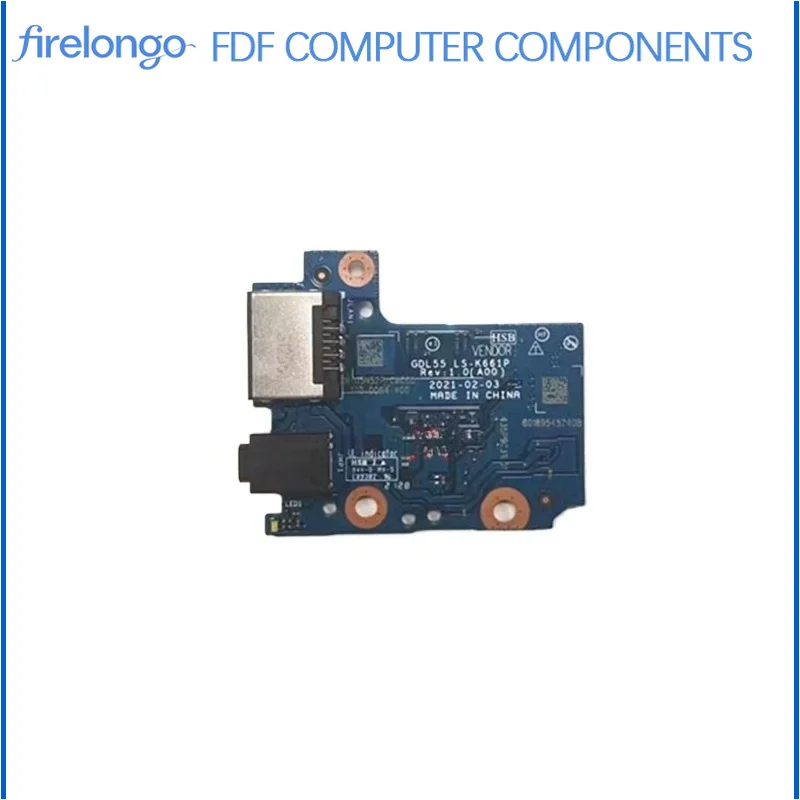 Original for DELL G15 5510 5511 USB Audio Interface Board LS-K661P 05N52P Replacement Part
Original for DELL G15 5510 5511 USB Audio Interface Board LS-K661P 05N52P Replacement Part