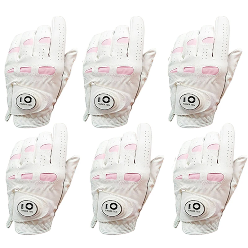 Golf Gloves Women Leather with Ball Marker Left Right Hand Grip Soft Outdoor Sports Glove Drop Shipping
Golf Gloves Women Leather with Ball Marker Left Right Hand Grip Soft Outdoor Sports Glove Drop Shipping