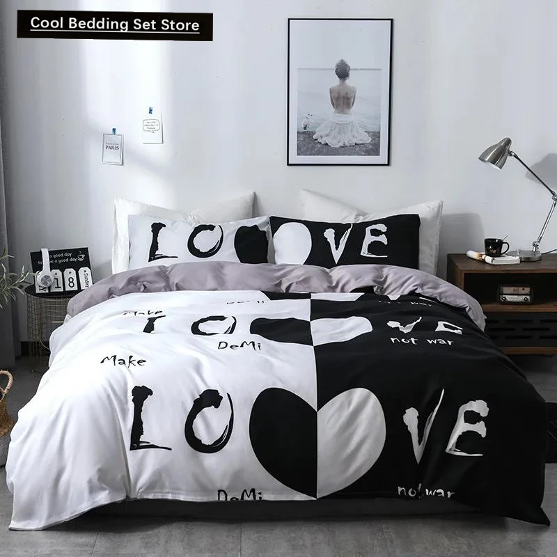 Love Heart Bedding Set Simple Plaid Duvet Cover 200x200 Pillowcase Single Double Queen King Nordic Couple Bed Cover Bedclothes
Love Heart Bedding Set Simple Plaid Duvet Cover 200x200 Pillowcase Single Double Queen King Nordic Couple Bed Cover Bedclothes
