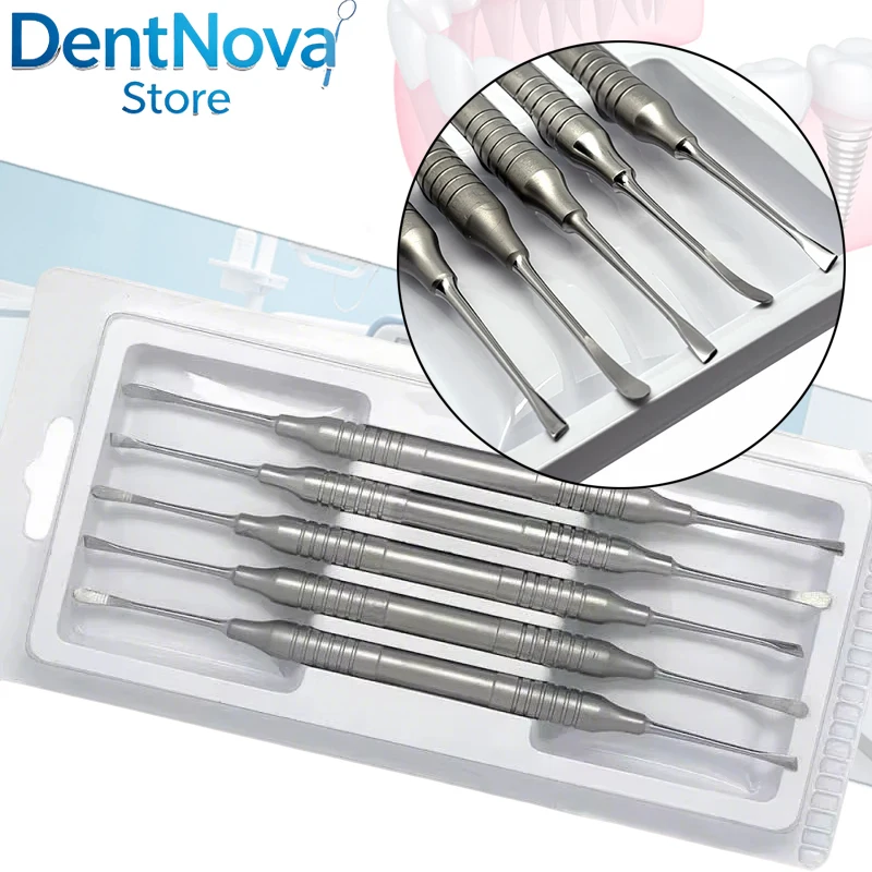 5Pcs Dental Surgical Kit Stainless Steel Root Tip Elevator Periosteal Set for Professional Oral Surgeon Implant
5Pcs Dental Surgical Kit Stainless Steel Root Tip Elevator Periosteal Set for Professional Oral Surgeon Implant