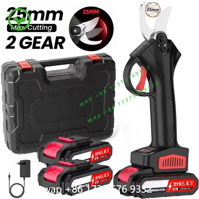 【Premium】1200W 25mm Brushless Cordless Electric Pruner Pruning Shears Fruit Tree Bonsai Pruning Branches Cutter Power Tools 2PCs
【Premium】1200W 25mm Brushless Cordless Electric Pruner Pruning Shears Fruit Tree Bonsai Pruning Branches Cutter Power Tools 2PCs