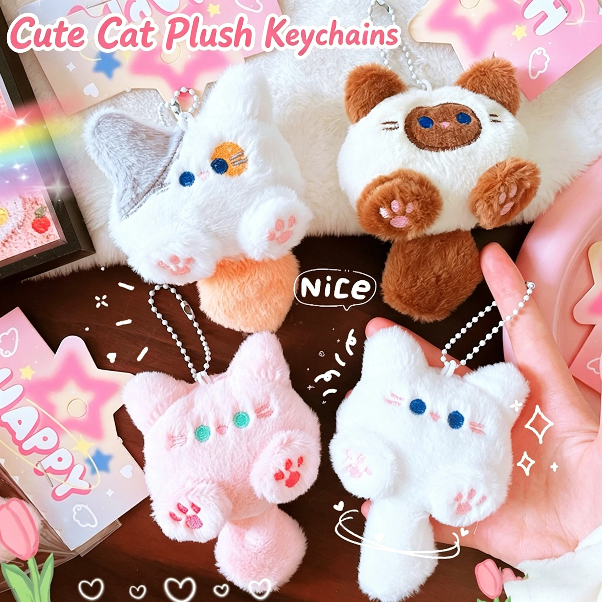 Cute Cat Tail Keychain 1-20PCS Fashion Long Tail Filling Cat Bag Decoration Christmas Birthday Gift Keyring Set
Cute Cat Tail Keychain 1-20PCS Fashion Long Tail Filling Cat Bag Decoration Christmas Birthday Gift Keyring Set