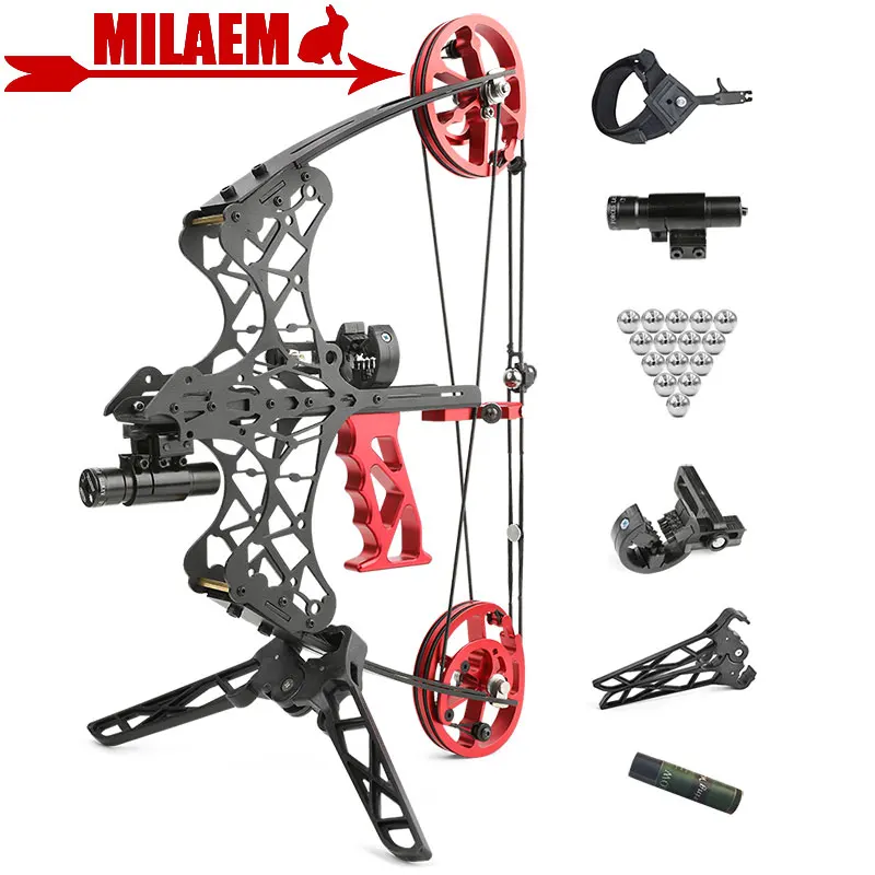 35-38lbs Compound Bow Dual-use Bow 18 Inch Shooting Steel Ball or Arrows 80% Let-off for Car Hunting Shooting Target Archery
35-38lbs Compound Bow Dual-use Bow 18 Inch Shooting Steel Ball or Arrows 80% Let-off for Car Hunting Shooting Target Archery