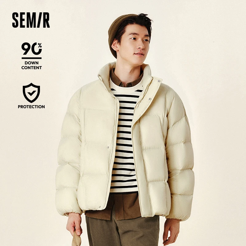 Semir Down Jacket Men Thick Puffer Coat 2024 Winter New Oversize Versatile Solid Color Three-Proof Stand-Up Collar Down Jacket
Semir Down Jacket Men Thick Puffer Coat 2024 Winter New Oversize Versatile Solid Color Three-Proof Stand-Up Collar Down Jacket